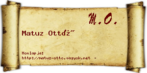Matuz Ottó névjegykártya